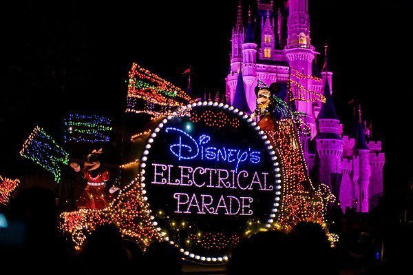 Disney's Electrical Parade Float Castle in back