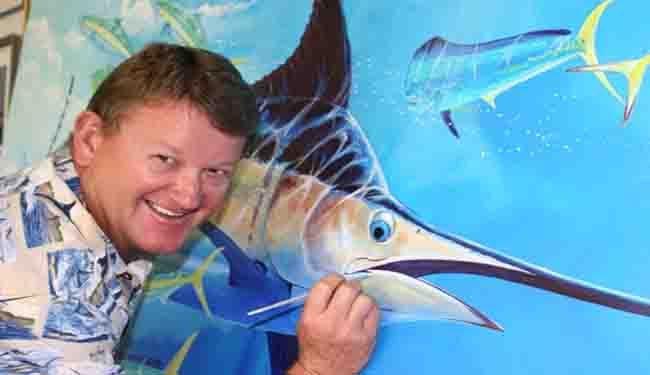 guy-harvey-in-action-painting-shark