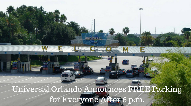 Universal Orlando Announces FREE Parking for Everyone After 6 p.m.