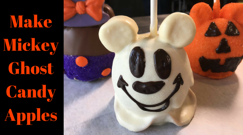 Mickey Ghost Candy Apples